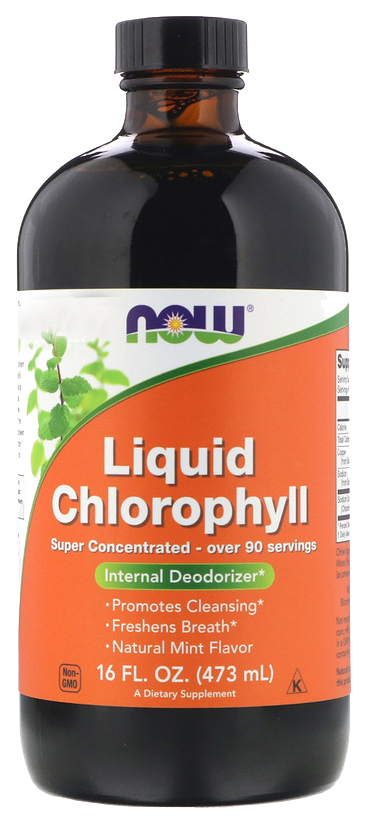 фото Добавка для здоровья now liquid chlorophyll 473 мл мята