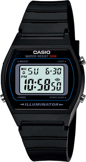 фото Наручные часы электронные мужские casio illuminator collection w-202-1a