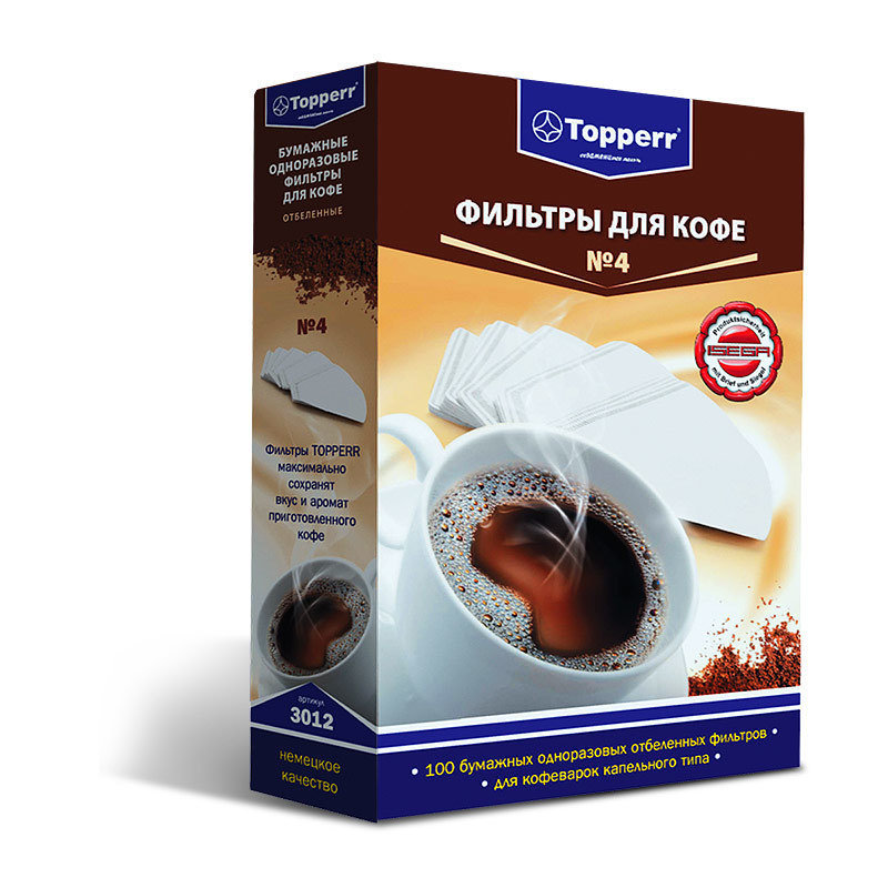 Фильтр Topperr 3012 фильтр для кофеварки tatkraftодноразовые 100 шт