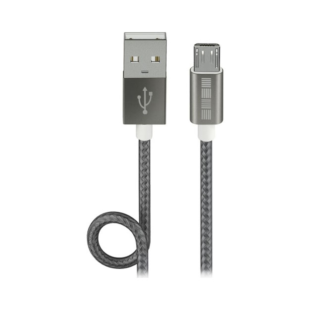 

Кабель InterStep IS-DC-MUSBNYTSG-000B201, USB-miсroUSB PVC/Nylon 1,2м Space Gray