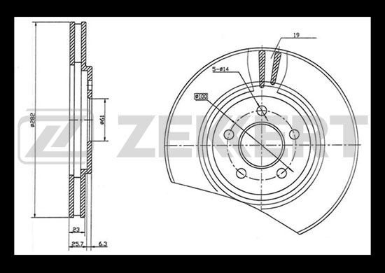 Диск тормозной ZEKKERT BS-5466