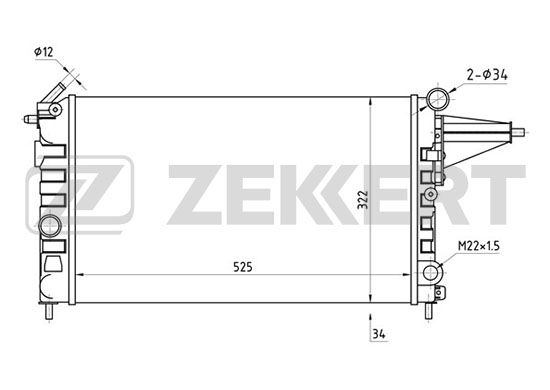 

Радиатор охлаждения двигателя ZEKKERT MK-1014