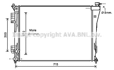 

Радиатор охлаждения двигателя AVA QUALITY COOLING HY2306