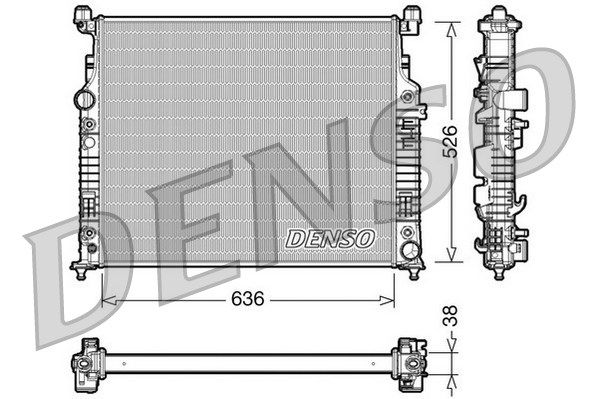 

Радиатор охлаждения двигателя DENSO DRM17006