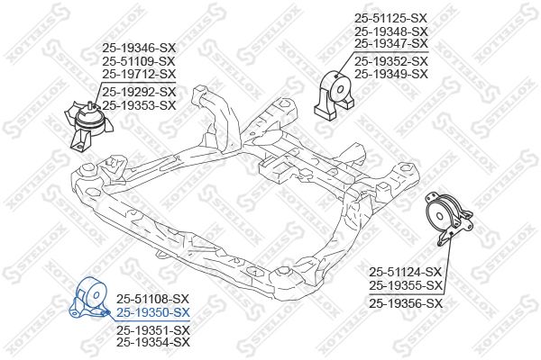 

Опора двигателя Stellox 2519350SX