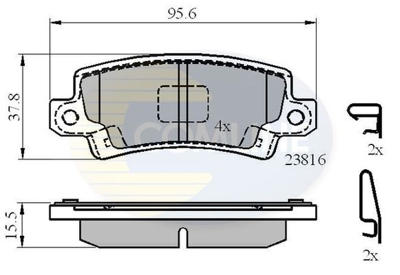 Комплект тормозных колодок, дисковый тормоз COMLINE CBP3942