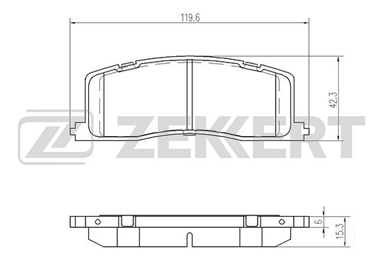 фото Комплект тормозных колодок, дисковый тормоз zekkert bs-2098