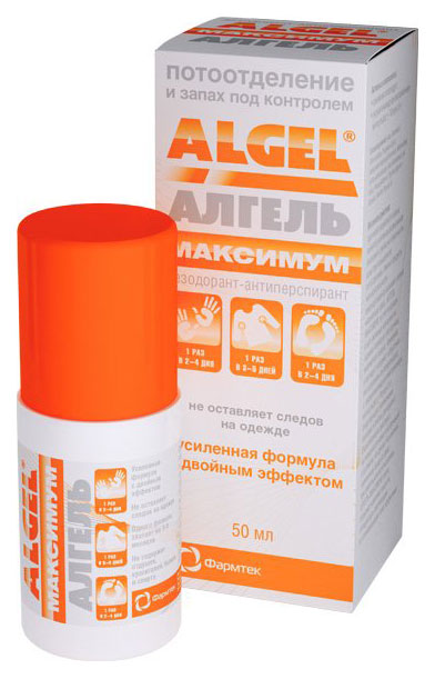 Дезодорант Фармтек Algel Максимум 50 мл алгель максимум дезодорант антиперспирант 50мл