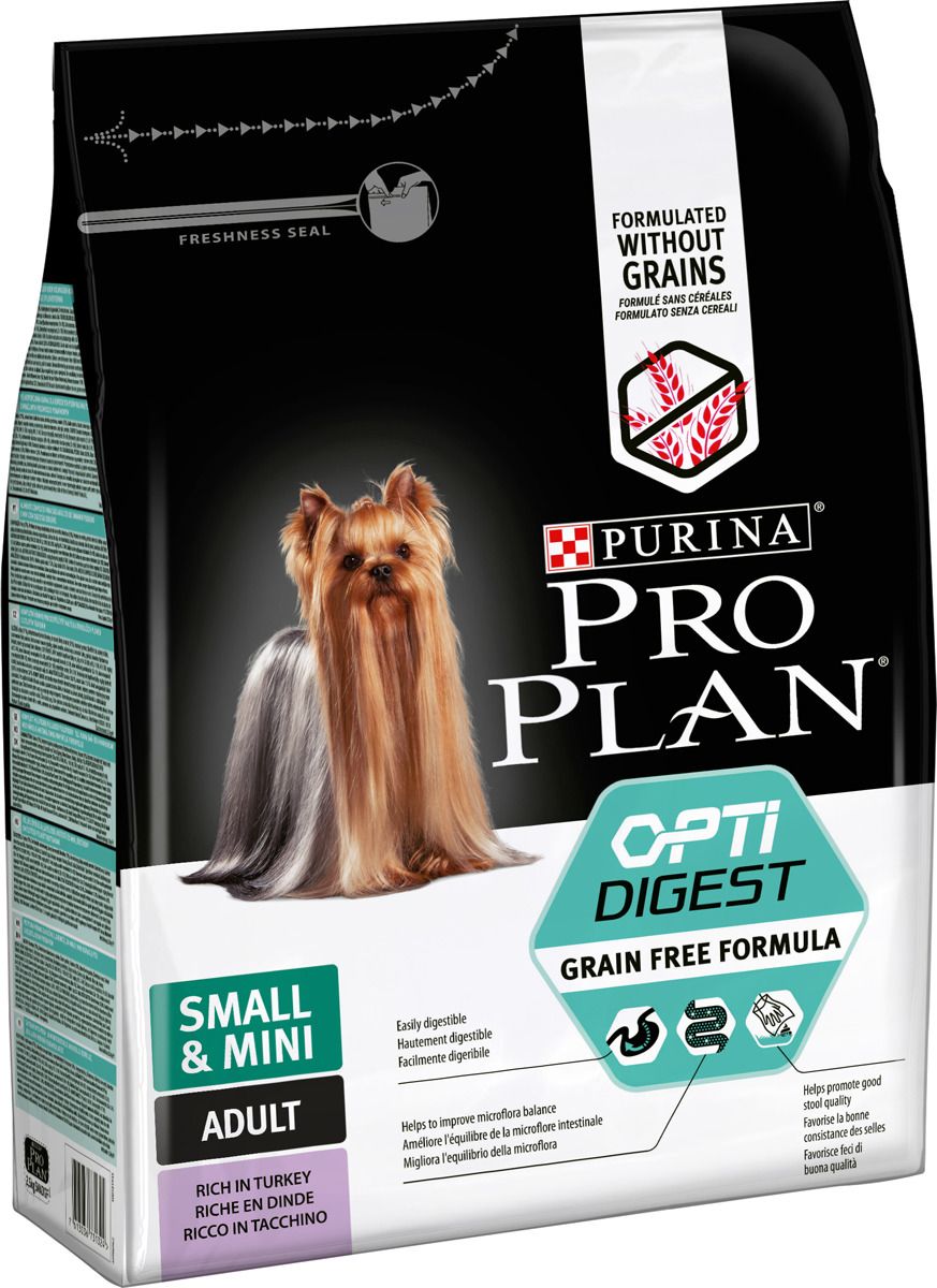 фото Сухой корм для собак pro plan optidigest small & mini adult, индейка, 4шт по 2,5кг