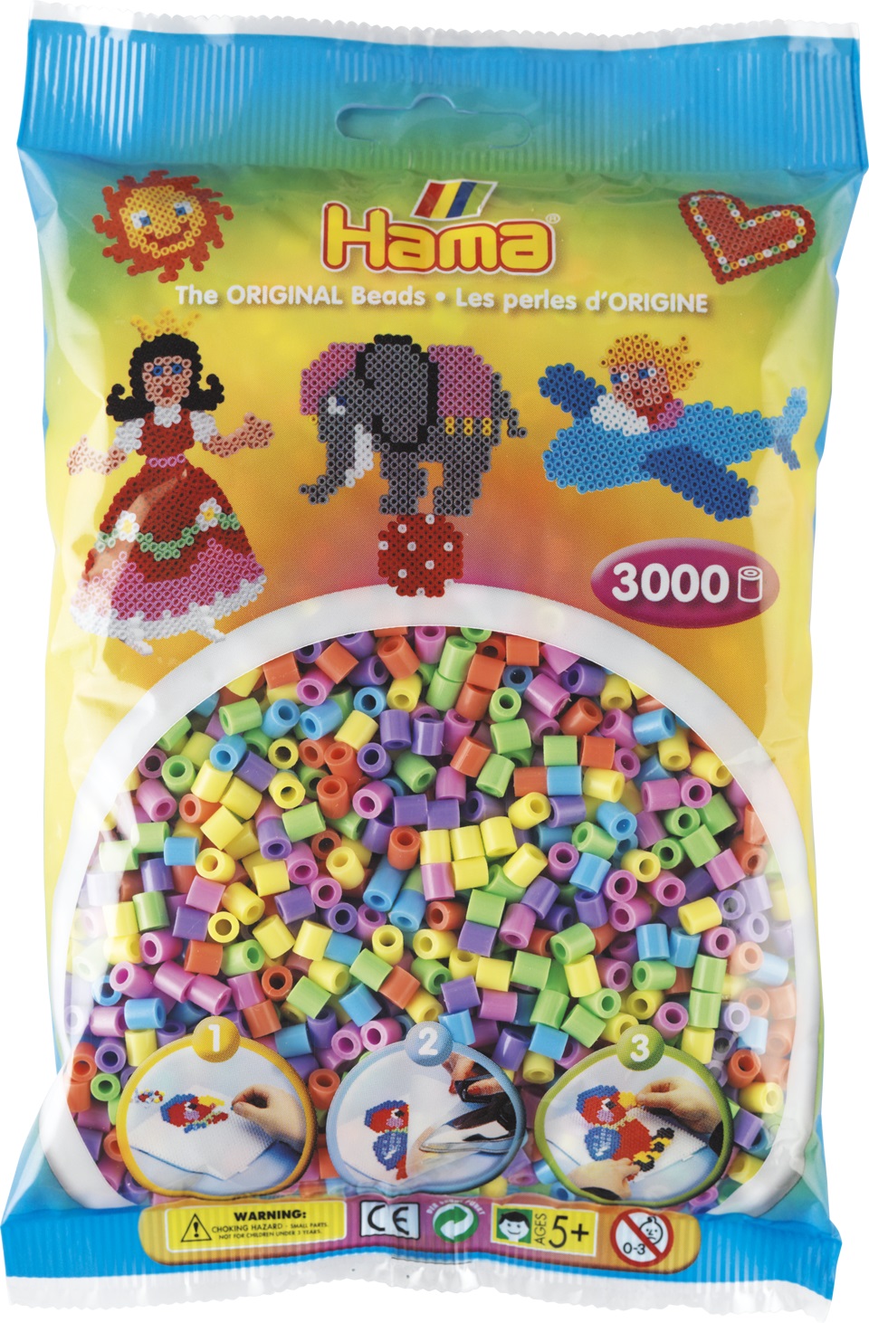 

Бусинки для термомозаики 3000 шт. микс Hama 201-50
