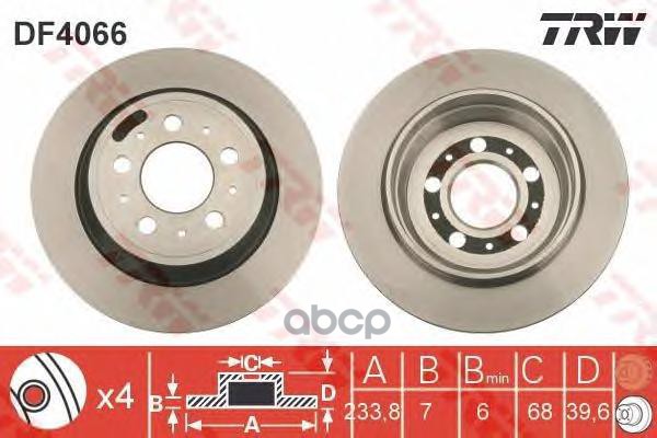 

Диск тормозной volvo s60 2000 , s80 1998 - 2006, v70 i 1996 - 2000, TRW/Lucas арт. DF4066