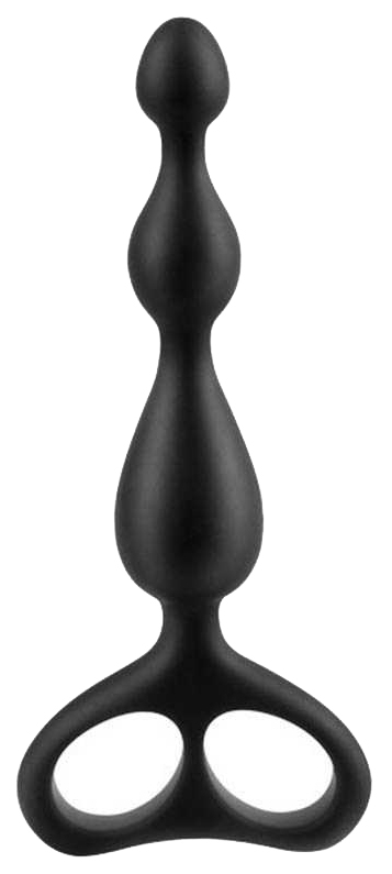 Чёрная анальная цепочка Sex Expert 12,5 см
