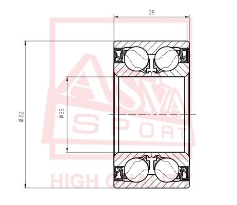 фото Подшипник asva dac35620028