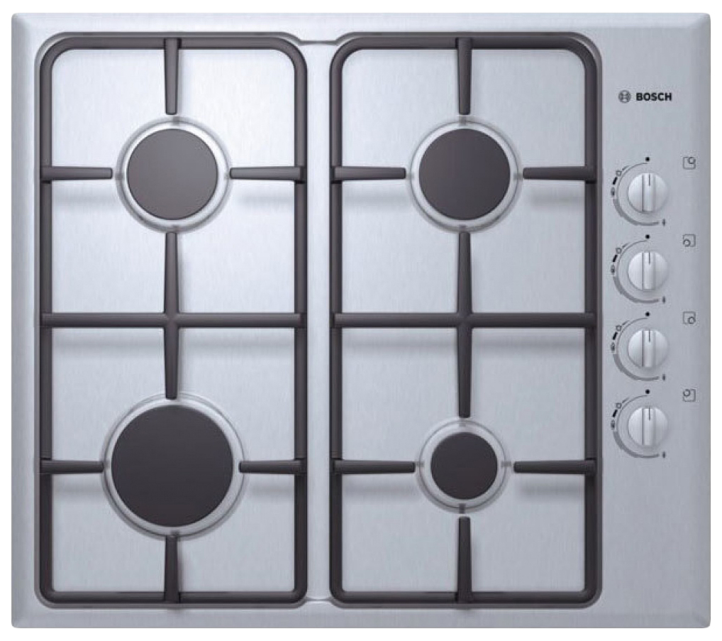 фото Встраиваемая варочная панель газовая bosch pbp6c5b90 silver