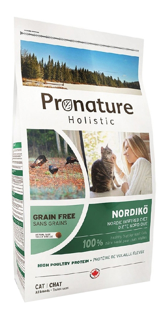 фото Сухой корм для кошек pronature holistic grain free нордико, домашняя птица, 2кг