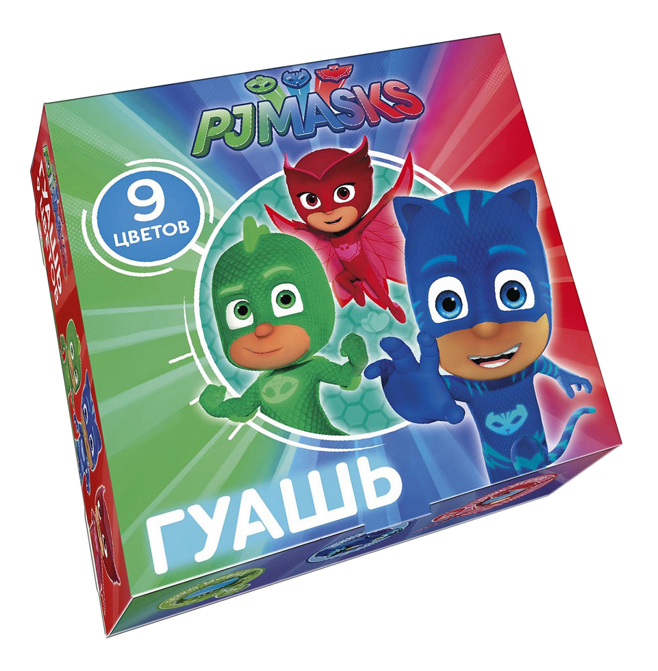 

Гуашь PJ Masks 9 цветов, гуашь 9 цветов