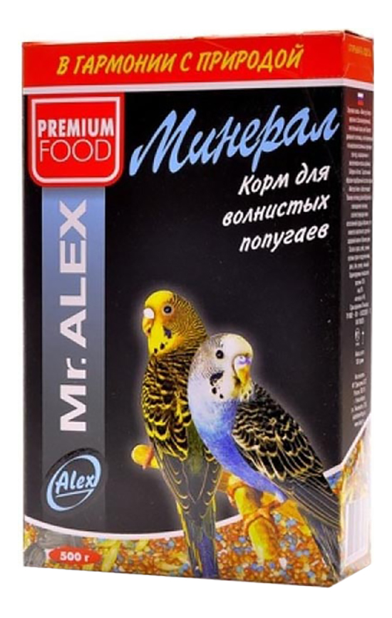 фото Основной корм mr.alex минерал, для попугаев 500 г