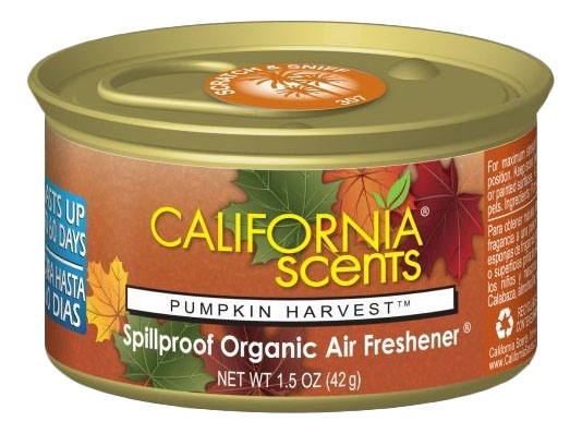 фото Автомобильный ароматизатор california scents сладкий, тыквенный урожай (can-307)