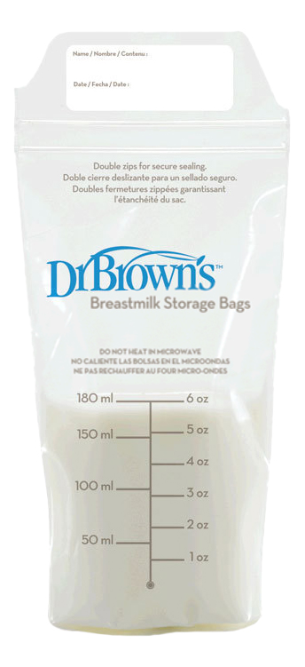 Пакеты для хранения грудного молока Dr. Brown's 180 мл 25 шт.