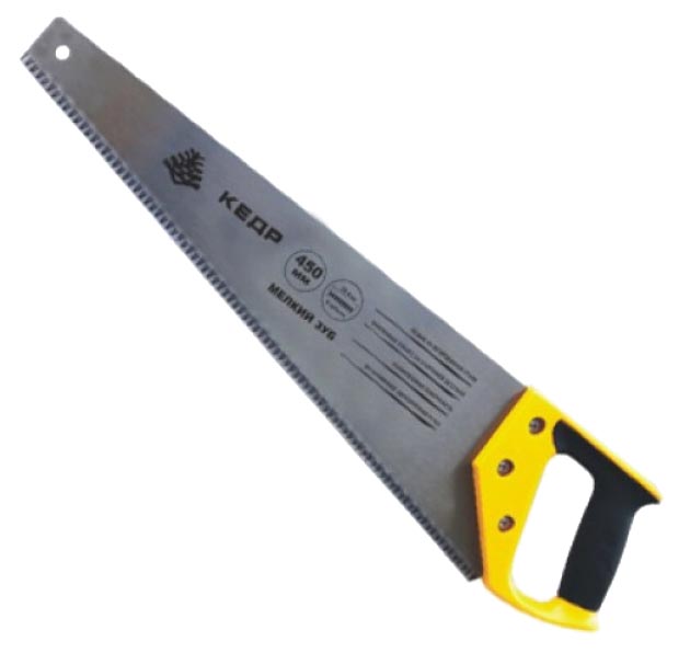 Ножовка по дереву каленая Кедр 3D заточка, средний зуб, 450 мм ножовка по гипсокартону кедр 3d заточка 160 мм
