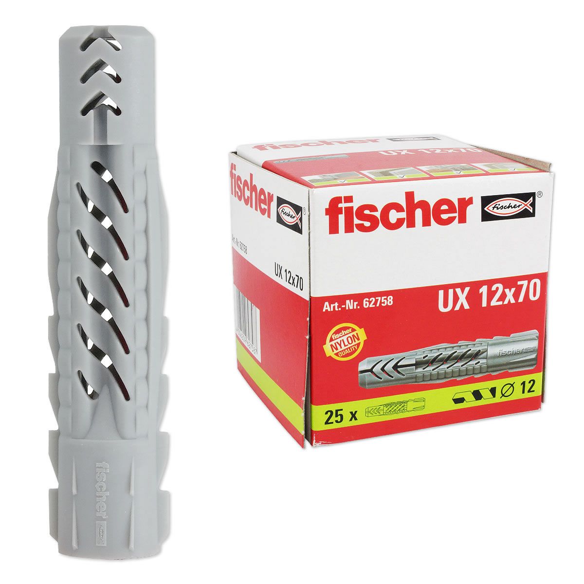 Дюбель универсальный Fischer UX 12X70 (25 шт) 62758