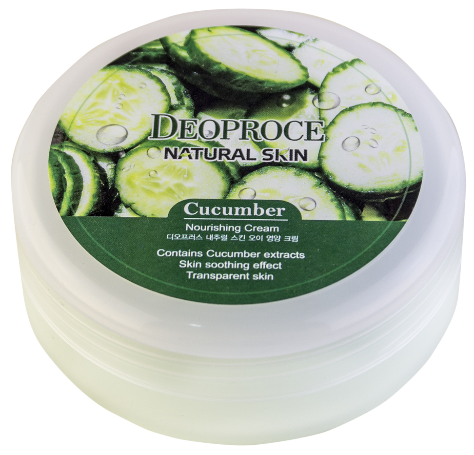 Крем для лица Deoproce Cucumber Natural Skin Nourishing Cream 100 г minetan освежающий мист–автозагар для лица и тела cucumber hydrating face