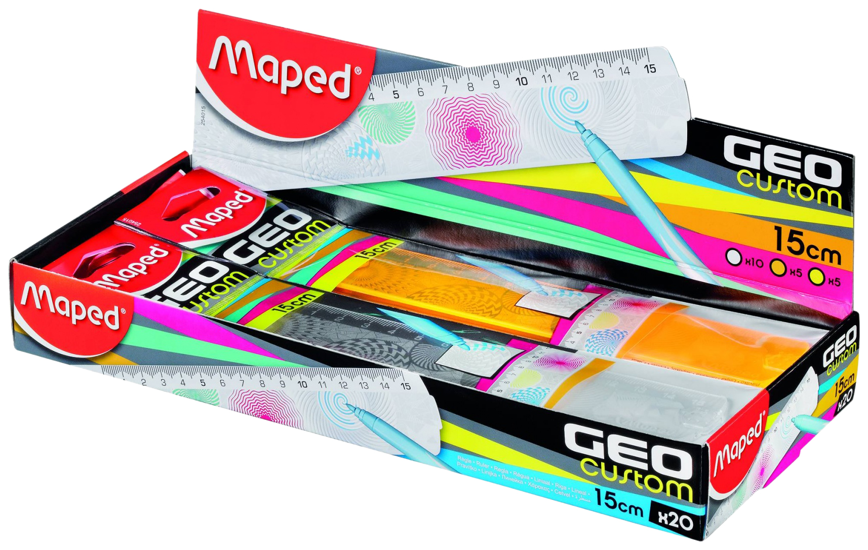 

Линейка Maped Geocustom 15 см раскрашиваемая, Geocustom