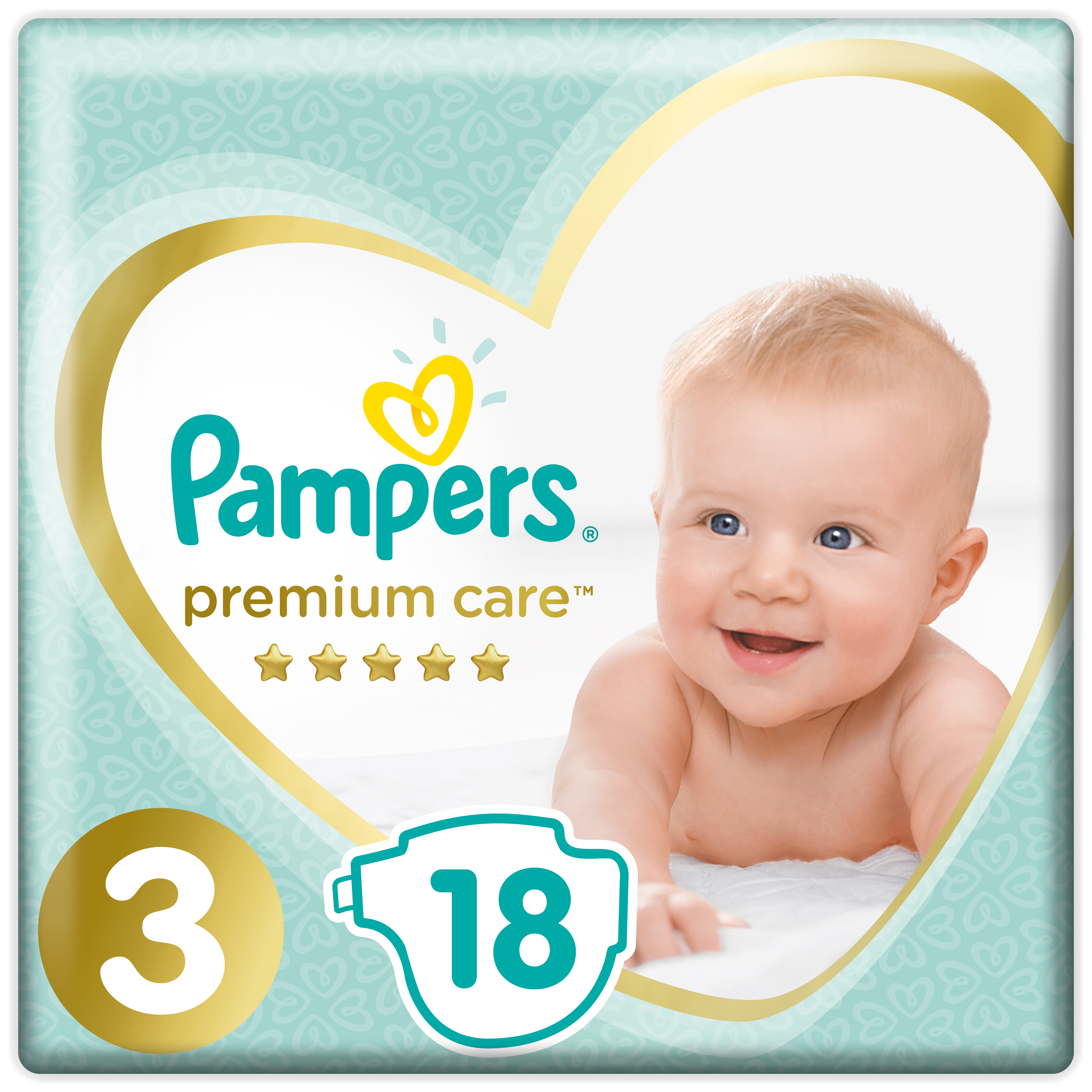 фото Подгузники pampers premium care midi (6-10 кг) 18 шт.