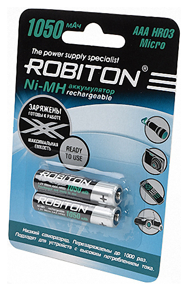 батарея robiton Аккумуляторная батарея Robiton RTU1050MHAAA-2 2 шт