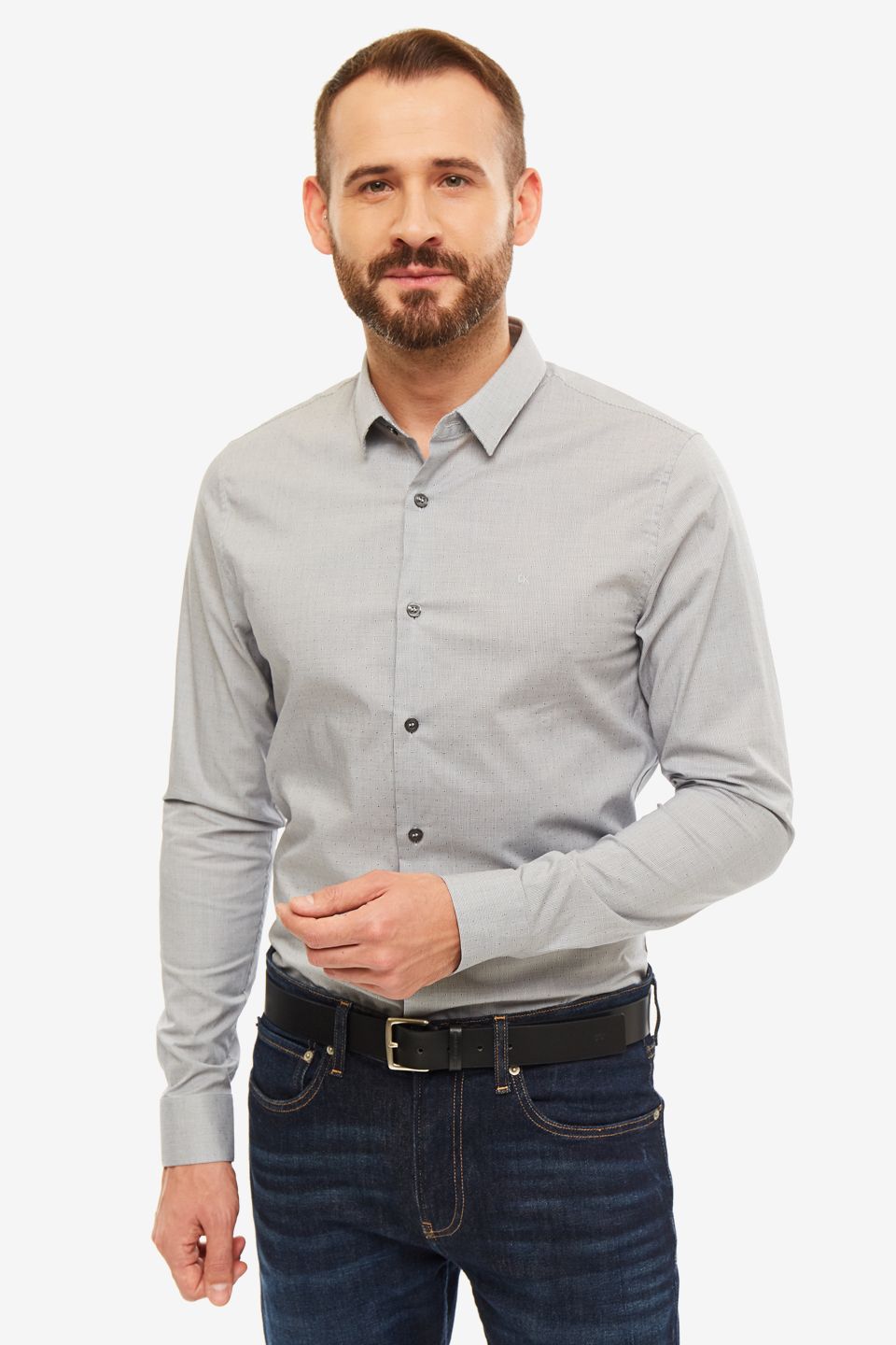 

Рубашка мужская Calvin Klein Jeans черная, Черный, J30J3.13171.402