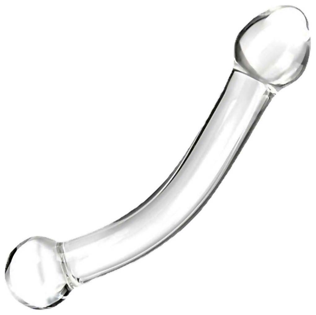 Прозрачный стеклянный фаллос для стимуляции точки G 17 см