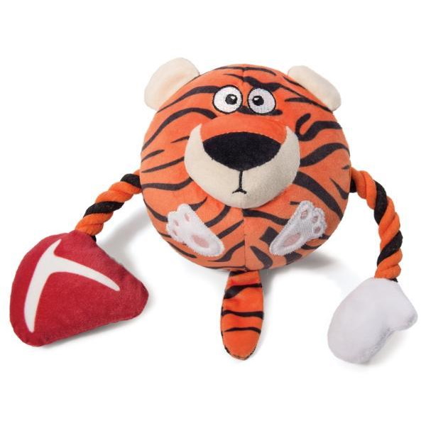 фото Мягкая игрушка для собак triol тигр, оранжевый, черный, 11 см