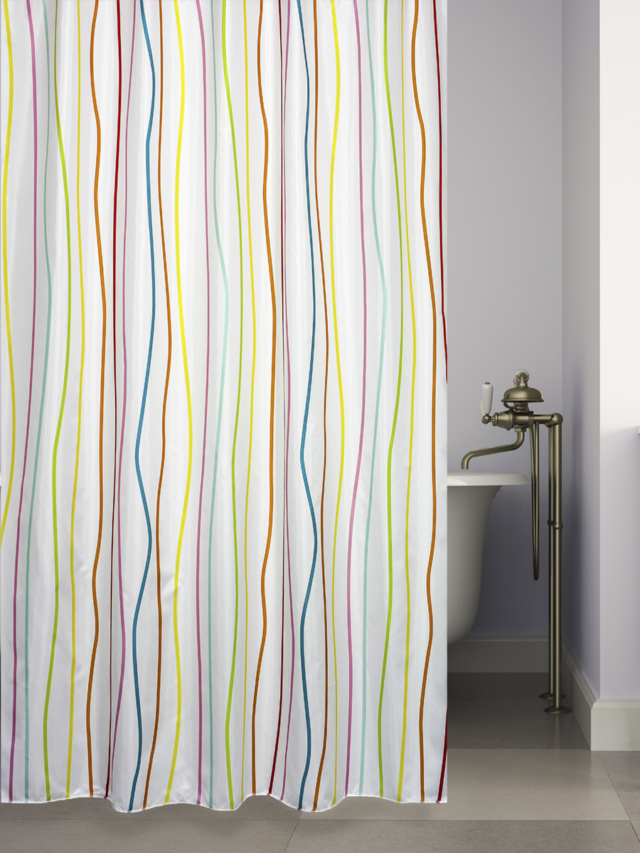 фото Штора для ванной bath plus gorgeous stripe multi