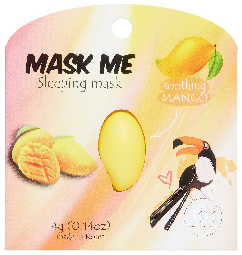Маска для лица Beauty Bar Sleeping Mask Soothing Mango 4 г спонж манго для нанесения макияжа beauty bomb mango sponge