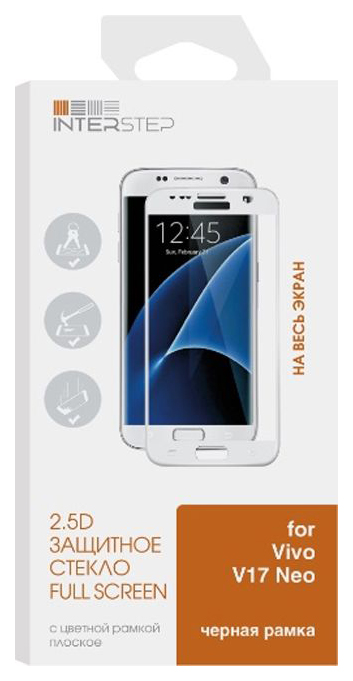 

Защитное стекло для смартфона InterStep IS-TG-VIVV17NEO-02AFB0-000B202, 2.5D для Vivo V17 Neo Black