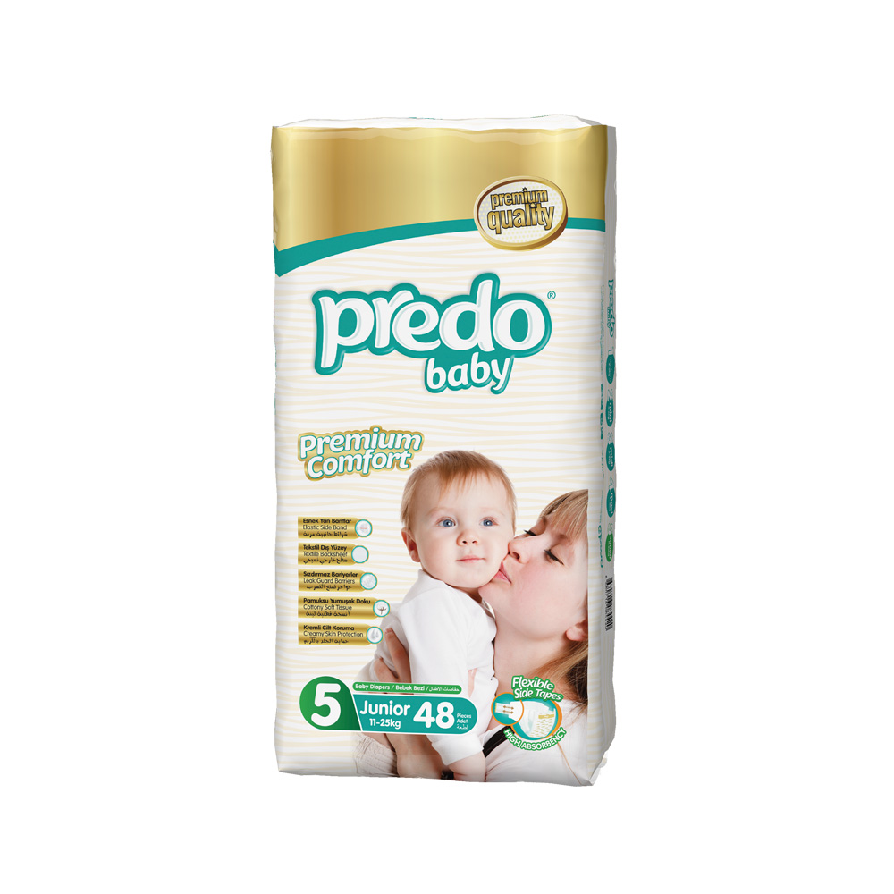 Подгузники Predo Baby Junior №5 Гигантская пачка 48 шт. 11-25 кг