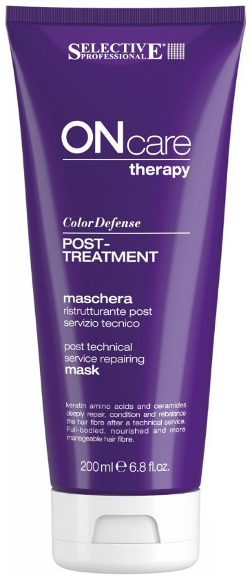 фото Маска для волос onc color defense post-treatment 200 мл selective professional