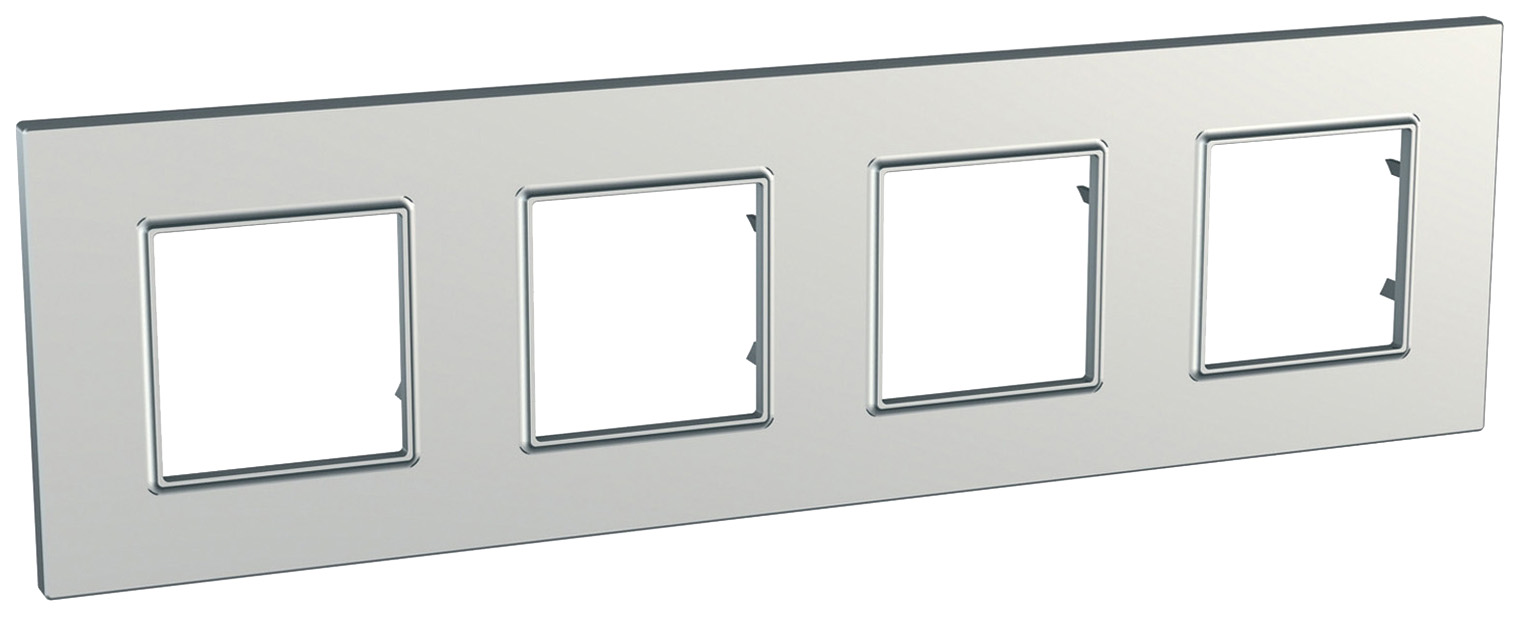 

Рамка "Unica Quadro", 4 модуля, серебро, MGU6.708.55