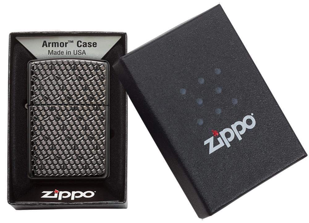 

Бензиновая зажигалка Zippo Armor Black Ice, Черный, Armor
