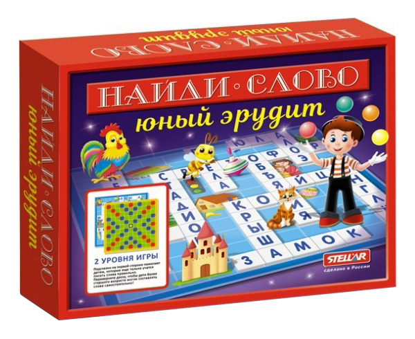 

Дидактическая игра Stellar №55 Найди Слово Юный Эрудит Арт. 01155, Эрудит