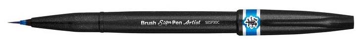 Брашпен Pentel PSESF30C-S Brush Sign Pen Artist Ultra Fine голубой голубой