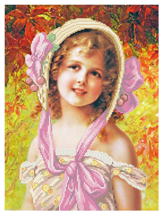 фото Схема для вышивания бисером ангелiка вишневая шляпка а508 ангеліка