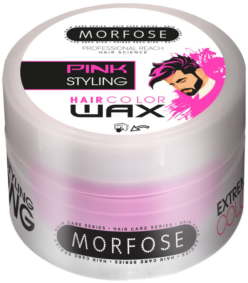 фото Воск для укладки morfose color hair wax розовый 100 мл