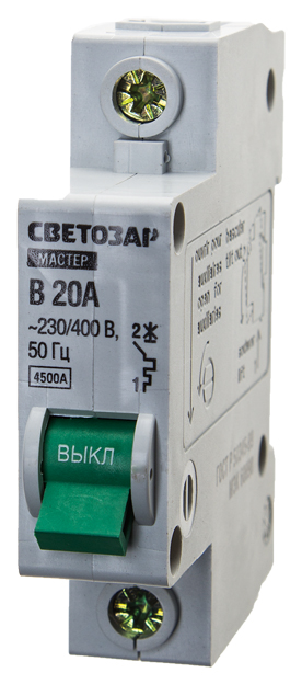 Автоматический выключатель СВЕТОЗАР SV-49051-16-B 16 A 6 кА 230/400 В