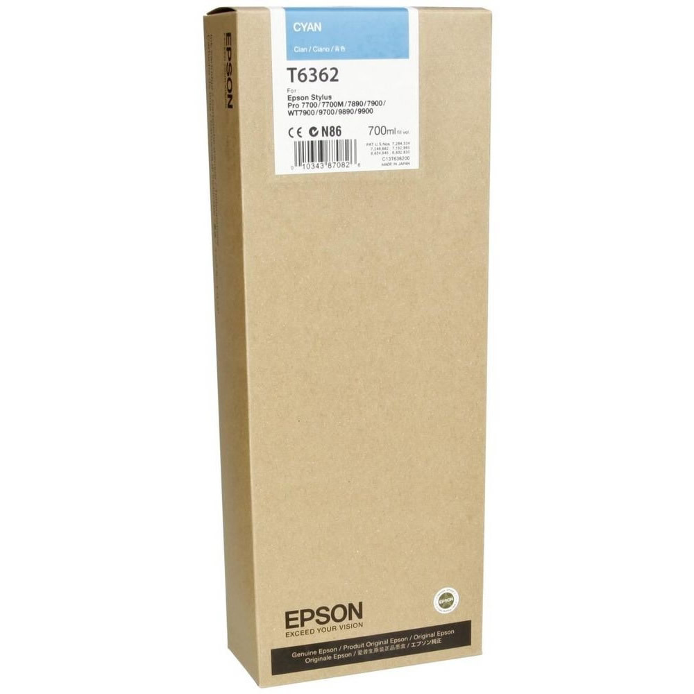 Картридж для струйного принтера Epson T6362 (C13T636200) голубой, оригинал