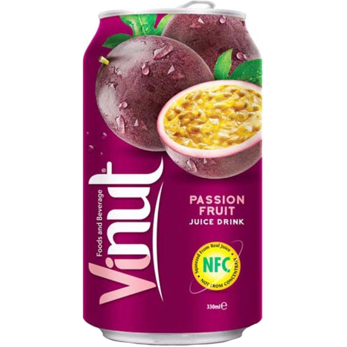 Напиток Vinut безалкогольный сокосодержащий со вкусом маракуйи 330 мл