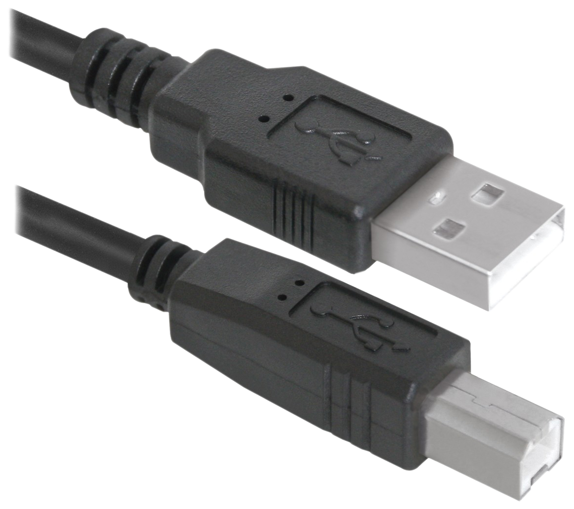 фото Кабель defender usb a-usb b, m-m 1,8м black (usb04-06)