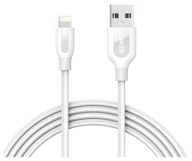 фото Кабель anker powerline lightning 1,8м white (a8122h21)