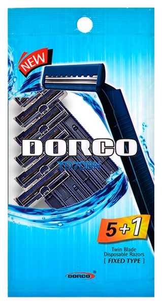 Купить Станок для бритья Dorco TD708N Twin Blade 5 plus 1 Disposable Razors Синий