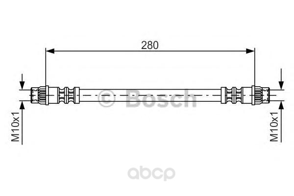 Шланг тормозной системы BOSCH 1987476517 задний